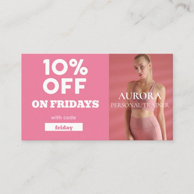 Personal Trainer Fitness Business Card (Front)