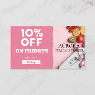 Personal Trainer Fitness Business Card