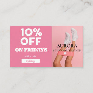 Personal Trainer Fitness Business Card