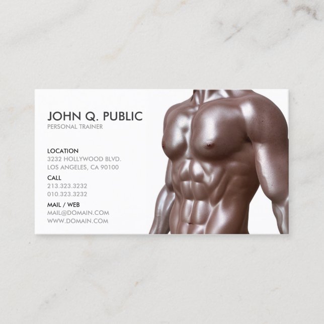 Personal Trainer Fitness Business Card (Front)