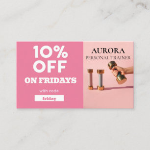 Personal Trainer Fitness Business Card