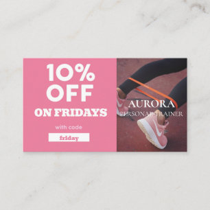 Personal Trainer Fitness Business Card