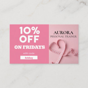 Personal Trainer Fitness Business Card