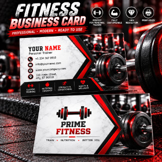 Personal Trainer Fitness Business Card | Modern