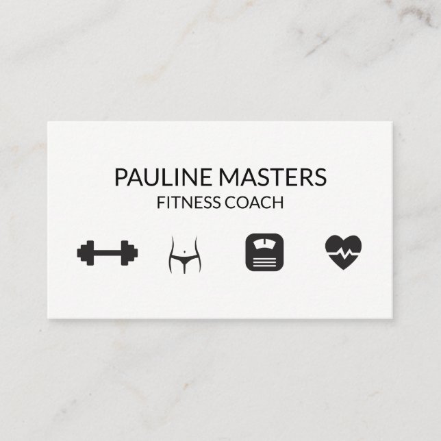 Personal Trainer | Fitness Coach Appointment Card (Front)