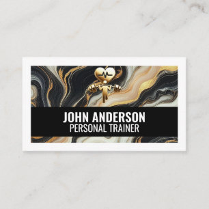 Personal Trainer fitness coach gym health modern Business Card
