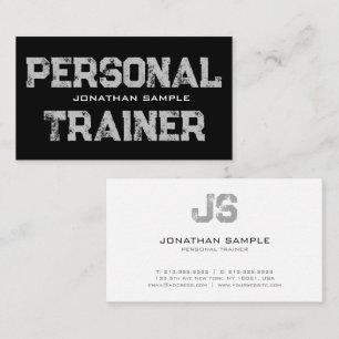 Personal Trainer Fitness Coach Professional Modern Business Card