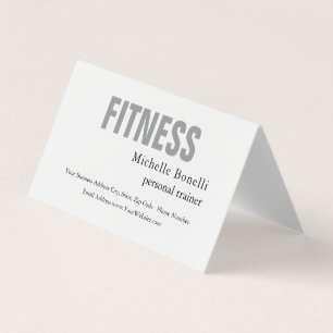 Personal Trainer Fitness Modern Elegant  Business Card
