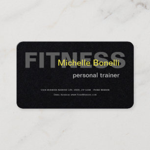 Personal Trainer Fitness Modern Elegant  Business Card