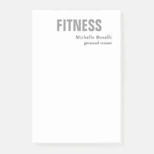 Personal Trainer Fitness Modern Elegant Post-it Notes