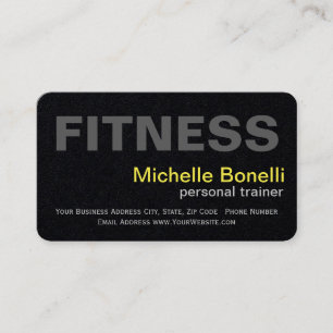 Personal Trainer Fitness Modern Elegant Profession Business Card