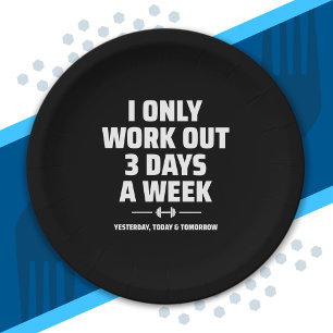 Personal Trainer Funny Gym Exercise Fitness Meme Paper Plate