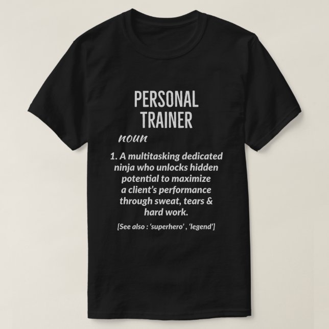 Personal Trainer Gift T-Shirt (Design Front)