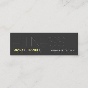 Personal Trainer Grey Modern Elegant Business Card
