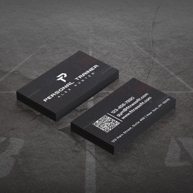 Personal Trainer Gym Fitness Personalised (2 SIDE) Business Card (Creator Uploaded)