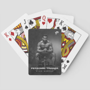 Personal Trainer Gym Fitness Personalised (2 SIDE) Playing Cards