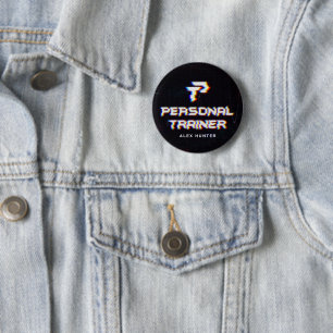 Personal Trainer Gym Fitness Personalised 6 Cm Round Badge