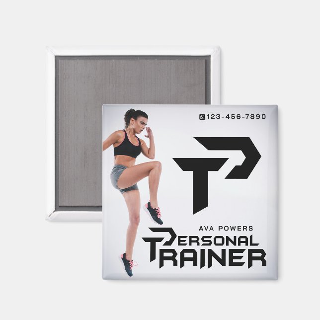 Personal Trainer Gym Fitness Personalised Magnet (Front/Back)