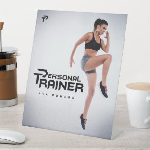 Personal Trainer Gym Fitness Personalised Pedestal Sign
