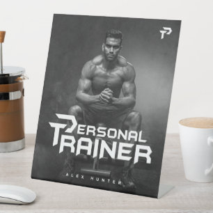 Personal Trainer Gym Fitness Personalised Pedestal Sign