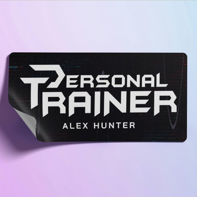 Personal Trainer Gym Fitness Personalised Rectangular Sticker (Creator Uploaded)