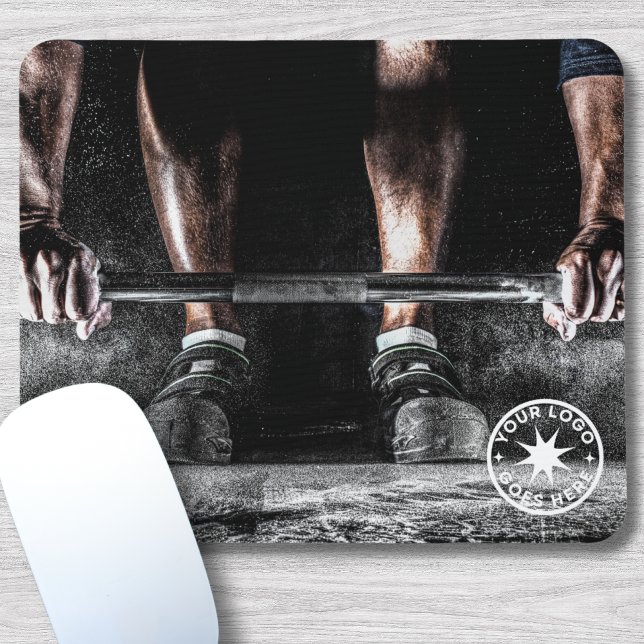 Personal Trainer Gym Mouse Pad (Fitness Weightlifting Barbell Gym Personal Trainer Mouse Pad)