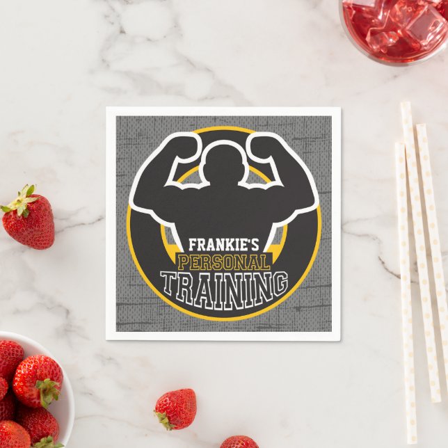 Personal Trainer GYM Power Training Fitness Custom Napkin (Insitu)