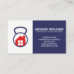 Personal Trainer   Home Fitness Logo Business Card