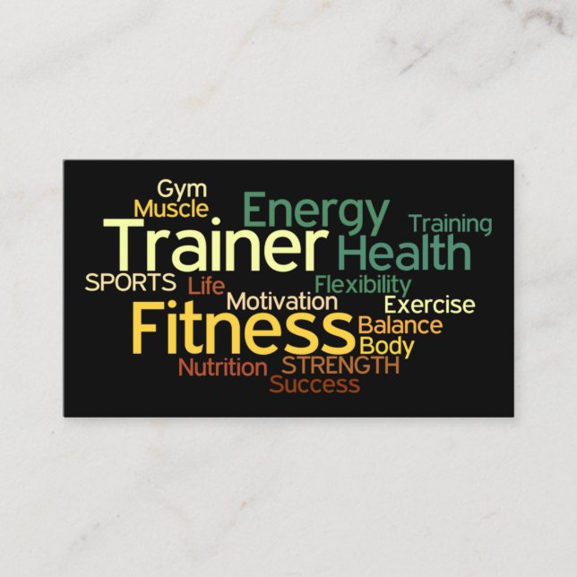 Personal Trainer Loyalty Punch Business Card (Front)