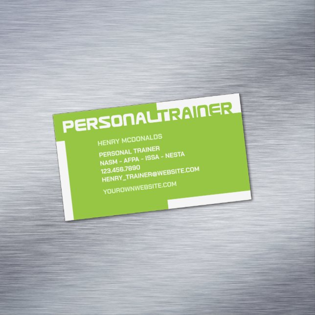 Personal Trainer Magnetic Business Card (In Situ)