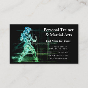 Personal Trainer & Martial Arts Business Card