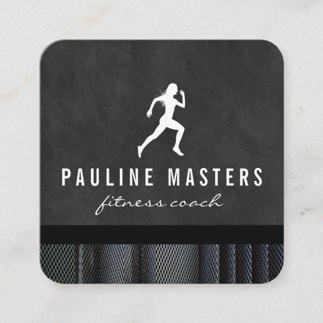Personal Trainer Metal Trim Appointment Card (Front)