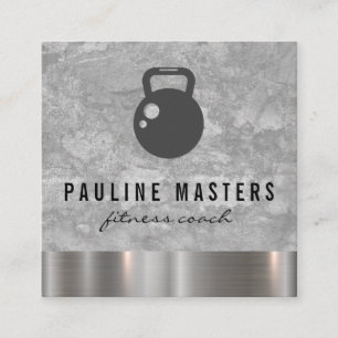 Personal Trainer Metal Trim Kettle Bell Appointment Card
