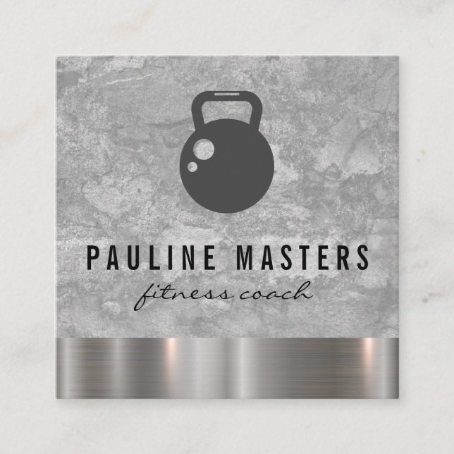 Personal Trainer Metal Trim | Kettle Bell Appointment Card (Front)