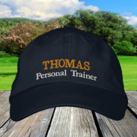 PERSONAL TRAINER "name" embroidered baseball cap