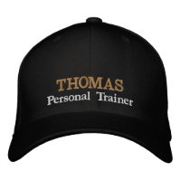 PERSONAL TRAINER "name" embroidered baseball cap