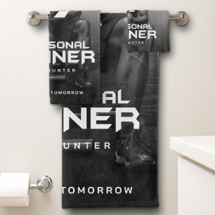 Personal Trainer Personalised Bath Towel Set