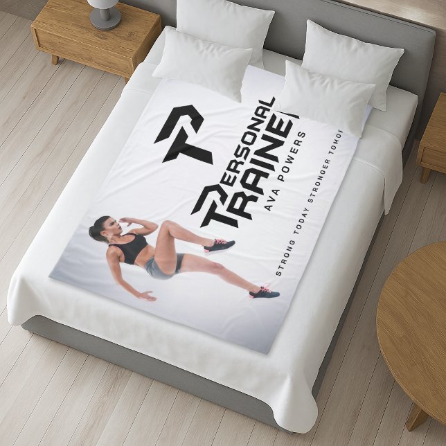 Personal Trainer Personalised Fleece Blanket (Creator Uploaded)