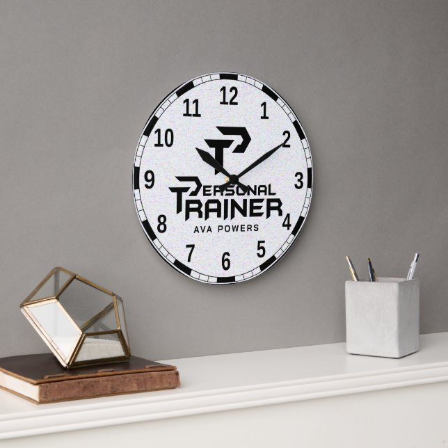 Personal Trainer Personalised Large Clock (Office)