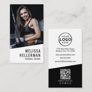 Personal Trainer Photo Vertical Business Card