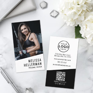 Personal Trainer Photo Vertical Business Card