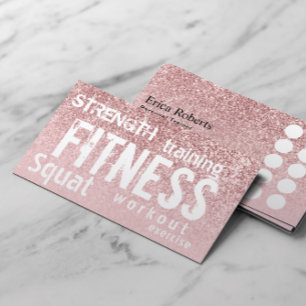 Personal Trainer Rose Gold Glitter Fitness Loyalty