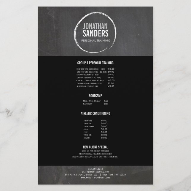 PERSONAL TRAINER SKETCH LOGO Flyer (Front)