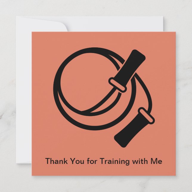 Personal Trainer Skipping Rope Thank You Card (Front)