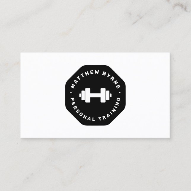  Personal Trainer Training Emblem  Business Card (Front)