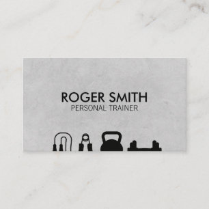 Personal Trainer Training Workout Equipment Business Card