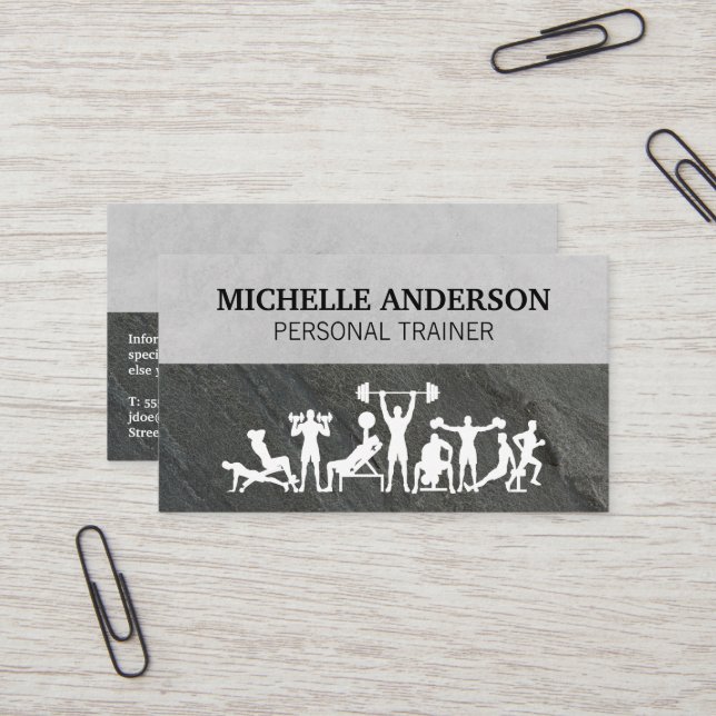 Personal Trainer | Training Workouts Business Card (Front/Back In Situ)