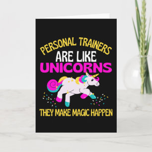 Personal Trainer Unicorn , Magical Unicorn Gym Fun Card