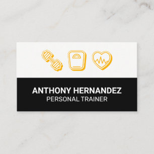 Personal Trainer   Weight Scale Heart Monitor Business Card