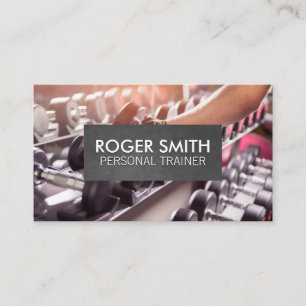 Personal Trainer Weights Business Card